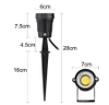 Đèn Led cắm cỏ, chiếu cây sân vườn, công suất 5w, ánh sáng Vàng 3000k, chịu nước IP65, Mã sản phẩm: 0205B-15