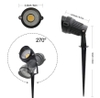 Đèn cắm cỏ, chiếu cây màu đen có mái công suất 5w, ánh sáng Vàng 3000k, điện áp DC 12v, Mã sản phẩm:  0205C-5w