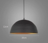 CHAO ĐÈN THẢ 1 LỚP CÓ GÂN VỎ ĐEN LÒNG VÀNG D300 MM, DÙNG BÓNG E27, MÃ SẢN PHẨM : G02-D300 MM-125