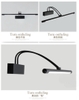 Đèn led soi tranh, soi gương hiện đại màu đen dài 57cm công suất 12w ánh sáng 3 màu, Mã sản phẩm: 6470/L-570mm-45