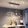 BỘ THẢ BÀN ĂN DECOR HÌNH 2 CHỮ C DÀI 100 CM MÀU ĐEN, CÔNG SUẤT 40W, ÁNH SÁNG 3 MÀU, HIỆU ỨNG NGÔI SAO CHIẾU NGƯỢC, MÃ SẢN PHẨM : CY 6001