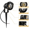 Đèn cắm cỏ, chiếu cây màu đen có mái công suất 12w, ánh sáng Vàng 3000k, điện áp DC 12v, Mã sản phẩm: 0212C-12w
