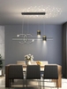 BỘ THẢ BÀN ĂN DECOR HÌNH 2 CHỮ C DÀI 100 CM MÀU ĐEN, CÔNG SUẤT 40W, ÁNH SÁNG 3 MÀU, HIỆU ỨNG NGÔI SAO CHIẾU NGƯỢC, MÃ SẢN PHẨM : CY 6001