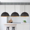 CHAO ĐÈN THẢ 1 LỚP CÓ GÂN VỎ ĐEN LÒNG VÀNG D400 MM, DÙNG BÓNG E27, MÃ SẢN PHẨM : G02-D400 MM-195