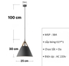 CHAO THẢ ĐƠN HÌNH TÚI XÁCH QUAI DA NÂU - LẮP BÓNG E27*