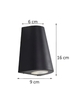ĐÈN TƯỜNG LED NỘI NGOẠI THẤT MÀU ĐEN - CỐNG SUẤT 3W - VÀNG 3000K - M5033