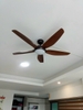 QUẠT TRẦN 5 CÁNH NÂU CÓ ĐÈN SẢI CÁNH 1470MM - M: MD25-1843