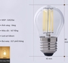 BÓNG ĐÈN LED EDISON VỎ TRẮNG - CÔNG SUẤT 6W - VÀNG 2700K - M: G45/6W
