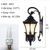 ĐÈN TƯỜNG NGOẠI THẤT TÂN CỔ ĐIỂN - BÓNG E27*1 - ĐIỆN ÁP: 220v - M: 3057