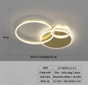 Đèn ốp trần 3 vòng ( 2+1 ) màu vàng xước, công suất 50w, ánh sáng 3 màu, điện áp 220v, Mã sản phẩm: LT 3050 ( 2+1 ) - 180