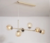 BỘ ĐÈN THẢ BÀN ĂN 6 BÓNG DÀI 120 CM THÂN VÀNG, LẮP BÓNG E27*1, MÃ SẢN PHẨM : 9169/6-GOLD