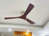 Quạt trần cánh gỗ 3 cánh không đèn thân nâu, sải cánh 1320 mm, Mã sản phẩm: 226 - Gỗ
