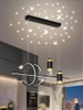 BỘ THẢ BÀN ĂN DECOR HÌNH 2 CHỮ C DÀI 100 CM MÀU ĐEN, CÔNG SUẤT 40W, ÁNH SÁNG 3 MÀU, HIỆU ỨNG NGÔI SAO CHIẾU NGƯỢC, MÃ SẢN PHẨM : CY 6001