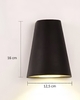 ĐÈN TƯỜNG LED NỘI NGOẠI THẤT MÀU ĐEN - CỐNG SUẤT 3W - VÀNG 3000K - M5033