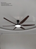 QUẠT TRẦN HIỆN ĐẠI 6 CÁNH CÓ LED MÀU NÂU - SẢI CÁNH 1760MM - M: HCC118-1943