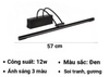 Đèn led soi tranh, soi gương hiện đại màu đen dài 57cm công suất 12w ánh sáng 3 màu, Mã sản phẩm: 6470/L-570mm-45