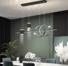 BỘ THẢ BÀN ĂN DECOR HÌNH 2 CHỮ C DÀI 100 CM MÀU ĐEN, CÔNG SUẤT 40W, ÁNH SÁNG 3 MÀU, HIỆU ỨNG NGÔI SAO CHIẾU NGƯỢC, MÃ SẢN PHẨM : CY 6001