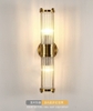 ĐÈN TƯỜNG NỘI THẤT THÂN VÀNG PHA LÊ - BÓNG E14*2 - M: A36 - 5043