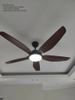 QUẠT TRẦN 5 CÁNH NÂU CÓ ĐÈN SẢI CÁNH 1470MM - M: MD25-1843