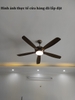 Quạt trần cổ điển 5 cánh có đèn thân màu đồng xanh, sải cánh 1420 mm, Mã sản phẩm: 818
