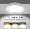 Đèn âm trần Downlight tản quang mặt đèn 140 mm, lỗ khoét 110 mm, chiều cao 30 mm, công suất 12w, ánh sáng 3 màu, Mã sản phẩm: WS-807