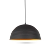 CHAO ĐÈN THẢ 1 LỚP CÓ GÂN VỎ ĐEN LÒNG VÀNG D400 MM, DÙNG BÓNG E27, MÃ SẢN PHẨM : G02-D400 MM-195