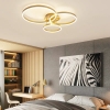 Đèn ốp trần 3 vòng vàng xước công suất 80w ánh sáng 3 màu, kích thước 30/40/50 cm, Mã sản phẩm : TL 345-Golden