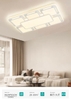 Đèn Led ốp trần phòng khách, phòng ngủ hình chữ nhật 650*950 mm, công suất 300w, ánh sáng 3 màu, Mã sản phẩm: PK1-145
