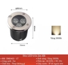 ĐÈN LED TRÒN ÂM ĐẤT THÉP KHÔNG GỈ - CÔNG SUẤT 3W - SÁNG VÀNG 3000K - ĐIỆN ÁP 220V/DC 24V - CHỊU NƯỚC IP65 NGOÀI TRỜI - M: MK-DM0403-17