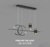 BỘ THẢ BÀN ĂN DECOR HÌNH 2 CHỮ C DÀI 100 CM MÀU ĐEN, CÔNG SUẤT 40W, ÁNH SÁNG 3 MÀU, HIỆU ỨNG NGÔI SAO CHIẾU NGƯỢC, MÃ SẢN PHẨM : CY 6001