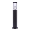 Đèn sân vườn tròn 210 - Đầu bằng - D110mm - Cao 60cm - Lắp bóng đui E27 - Vỏ đen