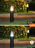Đèn sân vườn tròn 210 - Đầu bằng - D110mm - Cao 60cm - Lắp bóng đui E27 - Vỏ đen
