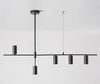 ĐÈN THẢ 5 ỐNG TRÒN MÀU ĐEN DÀI 1230MM - BÓNG GU10*5 - M: V100/5-GU10*5