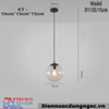 ĐÈN THẢ HÌNH CẦU THỦY TINH TRONG D15cm - LẮP BÓNG E27 - MODEL: D1135/15