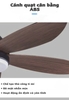 QUẠT TRẦN HIỆN ĐẠI 5 CÁNH CÓ ĐÈN LED NÂU ĐẬM NGẮN 1170MM - MODEL: XC124 / 11 - DC 6 SỐ
