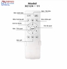 QUẠT TRẦN HIỆN ĐẠI 5 CÁNH CÓ ĐÈN LED NÂU ĐẬM NGẮN 1170MM - MODEL: XC124 / 11 - DC 6 SỐ