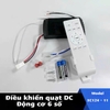 QUẠT TRẦN HIỆN ĐẠI 5 CÁNH CÓ ĐÈN LED NÂU ĐẬM NGẮN 1170MM - MODEL: XC124 / 11 - DC 6 SỐ