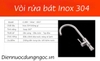 VÒI RỬA BÁT INOX 304 CẮM CHẬU CẦN CỨNG, ĐẦU TRÒN, TAY ĐŨA - MODEL : CL983 - Silver - 6527