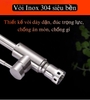 VÒI RỬA BÁT INOX 304 CẮM CHẬU CẦN CỨNG, ĐẦU TRÒN, TAY ĐŨA - MODEL : CL983 - Silver - 6527