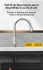 VÒI RỬA BÁT CẮM CHẬU INOX 304 RÚT ĐA NĂNG CÓ NÓNG LẠNH - MODEL: VBR - 5825