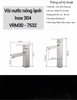 VÒI RỬA MẶT NÓNG LẠNH INOX 304 LẮP CHẬU ĐÁ NỔI - MODEL: VRM30 - 7532