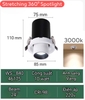 ĐÈN LED ÂM TRẦN KÉO XOAY 360 ĐỘ - MODEL : WS - 840 - 75mm / 46175