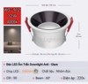 ĐÈN LED ÂM TRẦN DOWNLIGHT ANTI - GLARE - CHỐNG CHÓI SÂU - CRI 90 - GÓC CHIẾU 60 ĐỘ - LK 90mm - MODEL: WS - 912