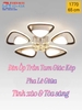 ĐÈN ỐP TRẦN PHONG CÁCH ELEGANT TAM GIÁC KÉP - PHA LÊ GIỮA / CS: 90 W / 3 MÀU ÁNH SÁNG - MODEL : 1770 - 65CM / 90W