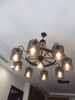 ĐÈN THẢ BÀN ĂN 8 CHAO ĐÈN DẠNG LƯỚI QUAY XUỐNG DÂY THẢ THỪNG ĐUI E27*9,  PHONG CÁCH RETRO, MÃ SẢN PHẨM: 8119 - 8+1