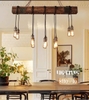 ĐÈN THẢ BÀN ĂN DÂY THỪNG PHONG CÁCH RETRO 10 BÓNG / MODEL : 8110 - 10