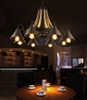 ĐÈN THẢ BÀN ĂN 8 CHAO QUAY XUỐNG DÂY THẢ THỪNG ĐUI E27*8,  PHONG CÁCH RETRO, MÃ SẢN PHẨM: 8118-8