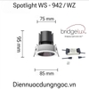 ĐÈN ÂM TRẦN NEW SPOTLIGHT GLOSSY BLACK - GÓC CHIẾU 36 ĐỘ - 12 watt - MODEL : WS - 942 BNOS 2024