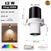 ĐÈN LED ÂM TRẦN 360 ĐỘ ĐA NĂNG KÉO XOAY -CÔNG SUẤT 12 watt - GÓC CHIẾU 24 ĐỘ - LK 90 - 95 mm- MODEL : WS - 840 COB