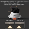 ĐÈN LED ÂM TRẦN SPOTLIGHT MẶT KÍNH CHỐNG CHÓI COB CELLING TUBE LIGHT - LỖ KHOÉT: 90 - 95 mm / CÔNG SUẤT : 12 watt / ÁNH SÁNG TRUNG TÍNH 4000k / ĐỘ HOÀN MÀU CAO - MODEL : WS - 984 COB